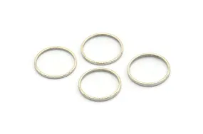 12mm Silver Circle Connector, 50 Antique Silver Plated Brass Rings, Connectors, Circle Connectors (12mm) A0625