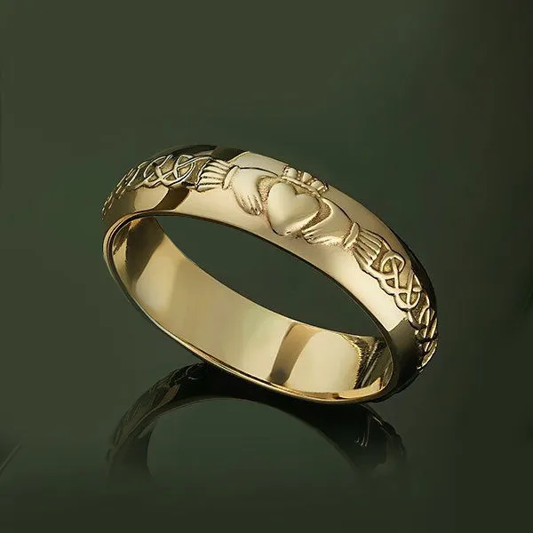 Beautiful 14k Gold Claddagh Wedding Rings