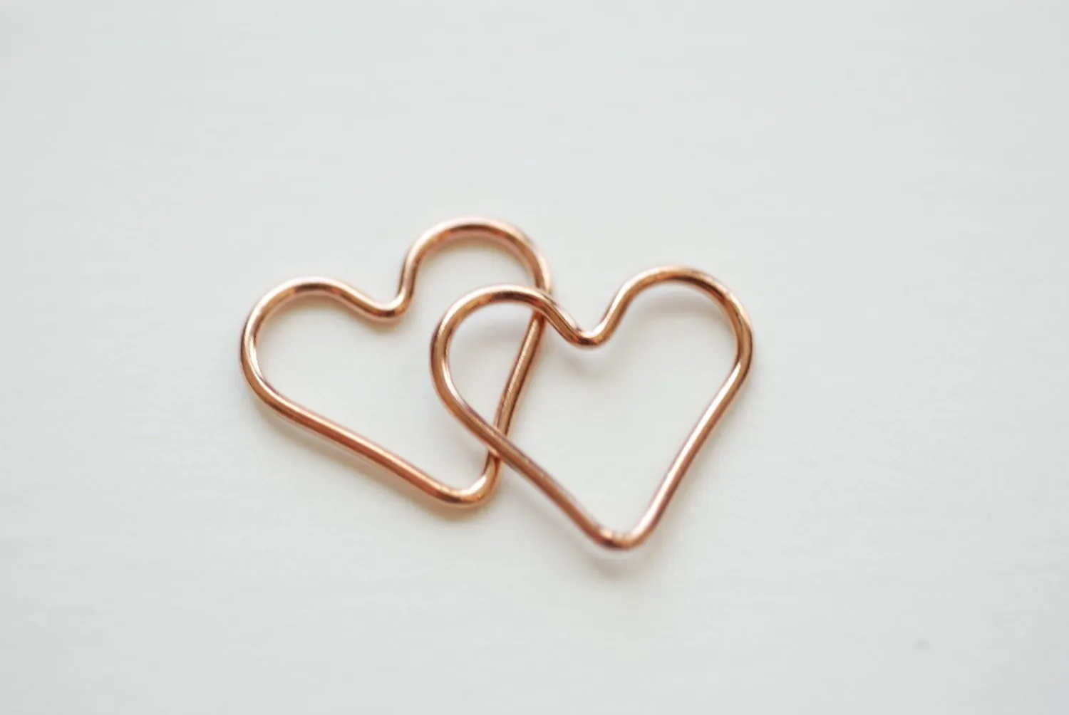 14k gold Wholesale filled, 14k rose gold filled, or sterling silver Open Heart Wire, Heart connector link spacer, Heart Jump Rings, 18 gauge wire,E124