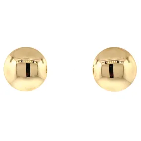 14kt Gold Button Clip Earrings