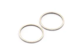 16mm Silver Rings - 24 Antique Silver Brass Circle Connectors (16mm) Bs 1098 H0002