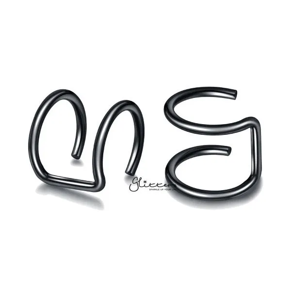 316L Surgical Steel Double Lines Ear Cuffs - Non Piercing | Minimalist Ear Cuffs