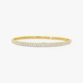 3D Diamond Bangle Bracelet