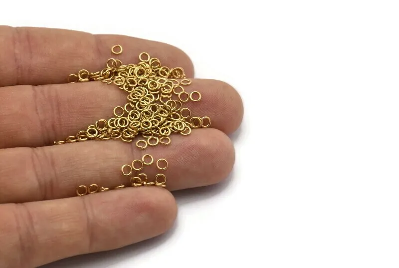 3mm Jump Ring - 1000 Raw Brass Jump Rings (3x0.60mm) A0395