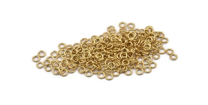 3mm Jump Ring - 1000 Raw Brass Jump Rings (3x0.60mm) A0395