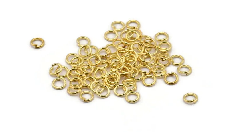 5mm Jump Ring - 250 Brass Gold Tone Jump Rings (5x0.80mm) A0652