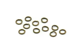 5mm Jump Ring - 500 Antique Brass Round Jump Rings Connectors Findings (5x0.80mm) R-01 ( A0335 )