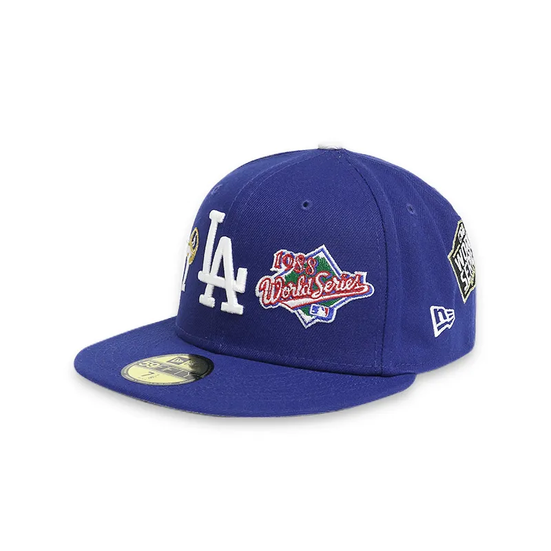 [60224545] Los Angeles Dodgers Count The Rings Blue MBL 59FIFTY Men's Fitted Hat