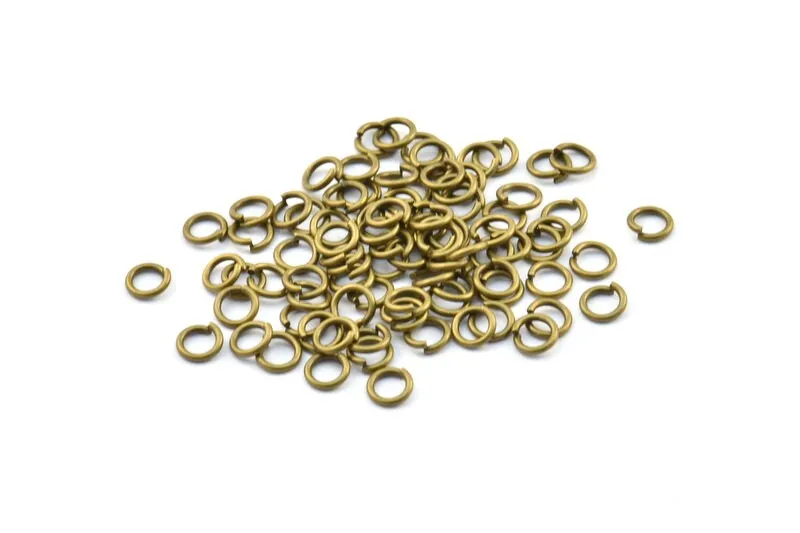 6mm Jump Ring - 250 Antique Brass Jump Rings (6x1mm) A0377