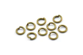 6mm Jump Ring - 250 Antique Brass Jump Rings (6x1mm) A0377