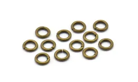 6mm Jump Ring - 300  Antique Brass Round Jump Rings Connectors Findings (6x1.2mm)  A0329