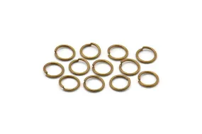 7mm Jump Ring - 1000 Antiqued Brass Jump Rings  (7x0.80mm) A0336