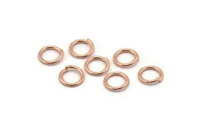 9mm Jump Ring, 100 Rose Gold Tone Brass Jump Rings (9x1.2mm) A1007