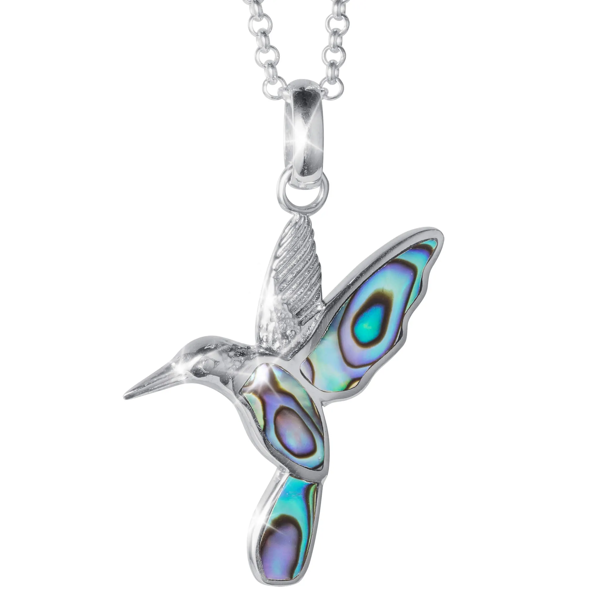 Abalone Hummingbird Pendant