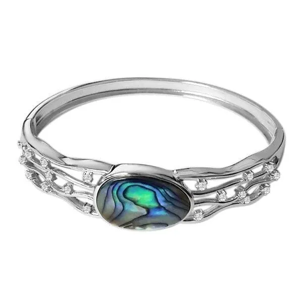 Abalone Sea Grass Bangle