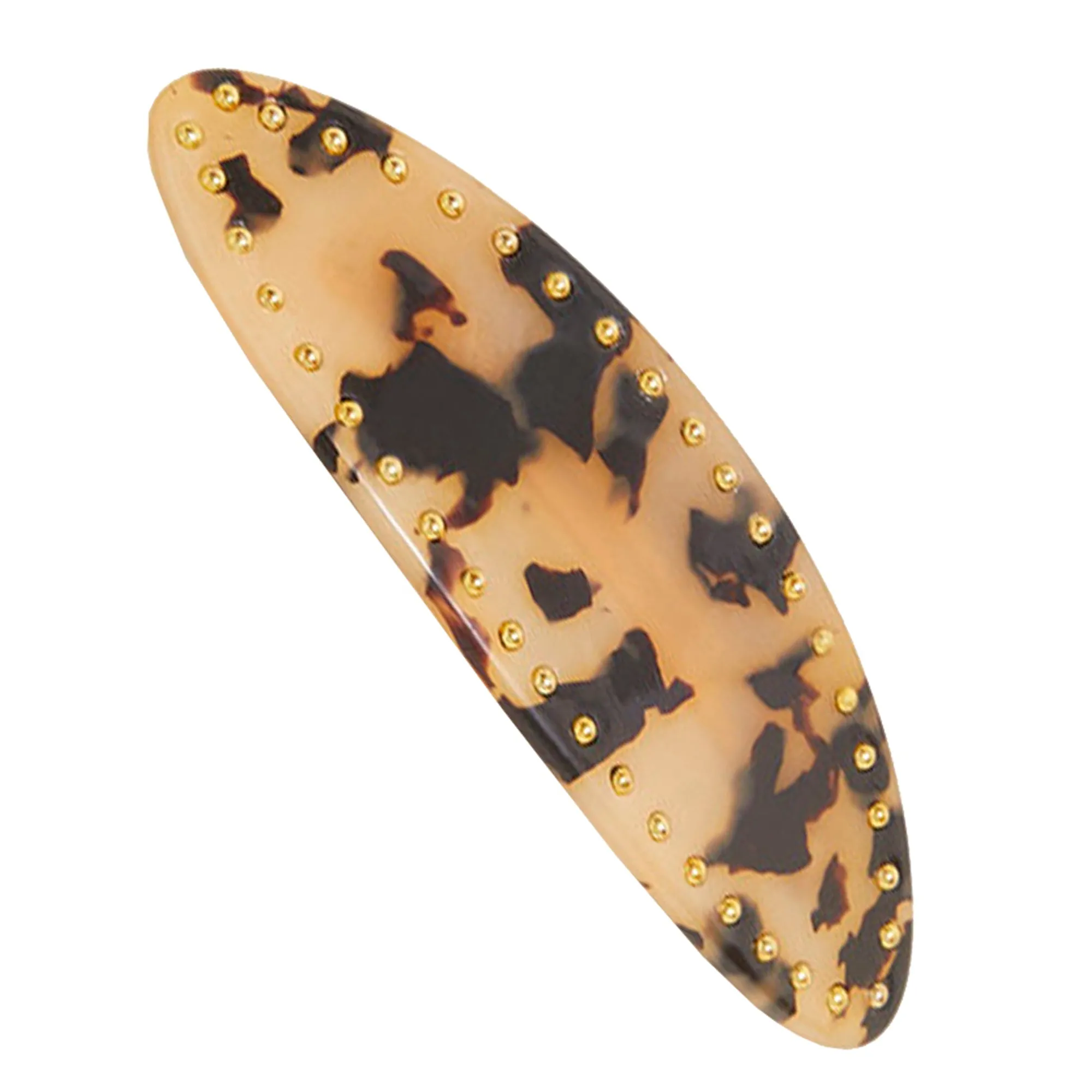 Accessorize London Tortoiseshell Stud Barrette Clip