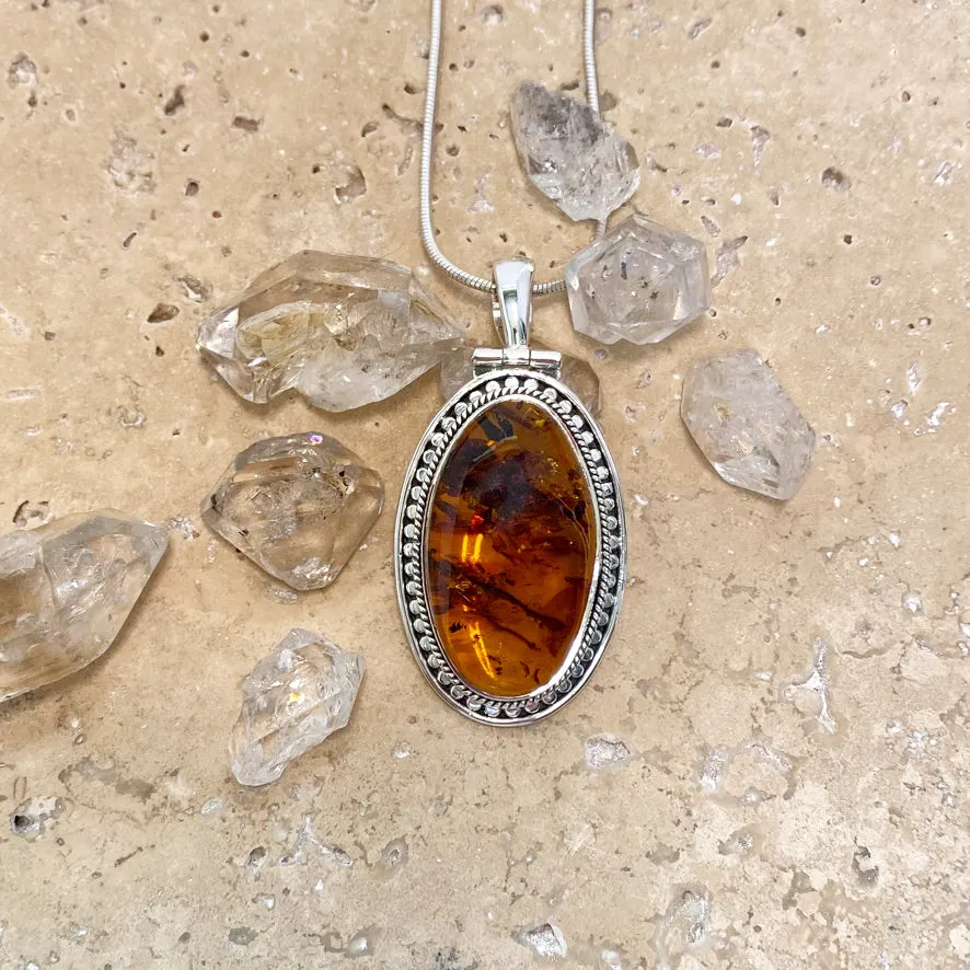 Amber Pendant - Tulsi