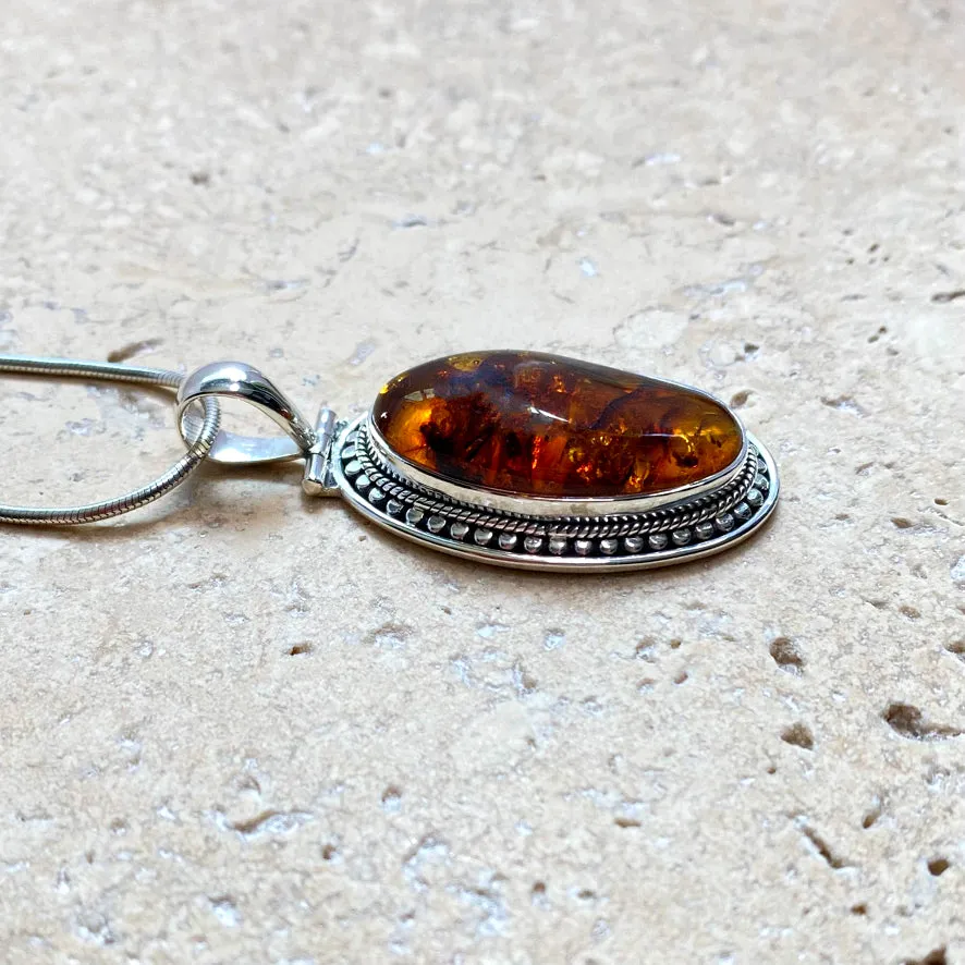 Amber Pendant - Tulsi