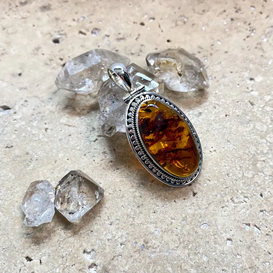 Amber Pendant - Tulsi