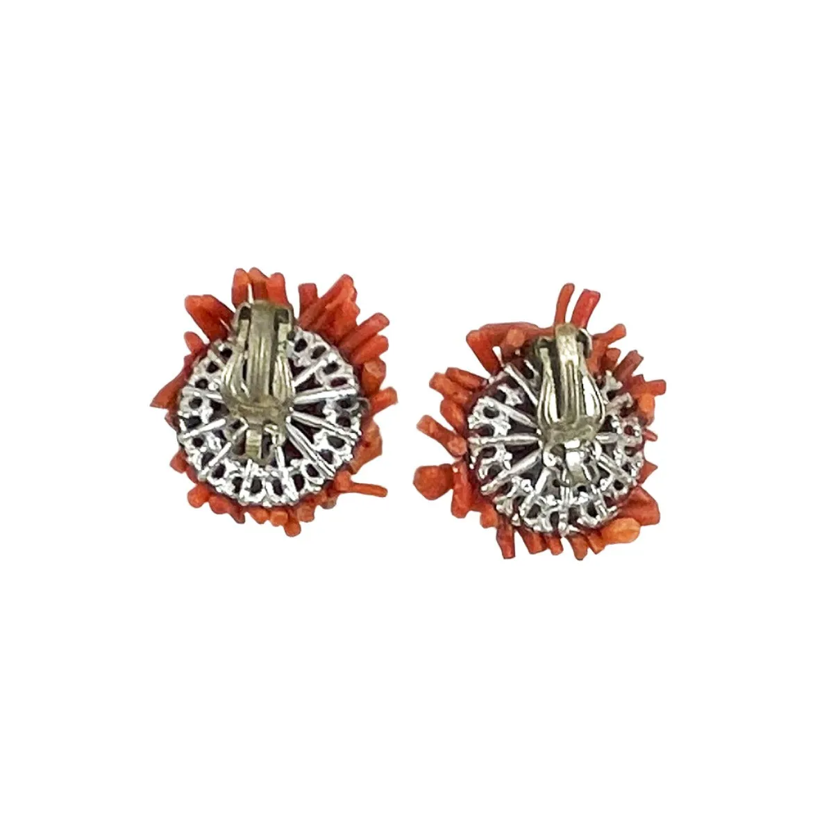 Antique Branch Coral Earrings Clip On's