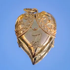 Antique Heart Charm Pendant