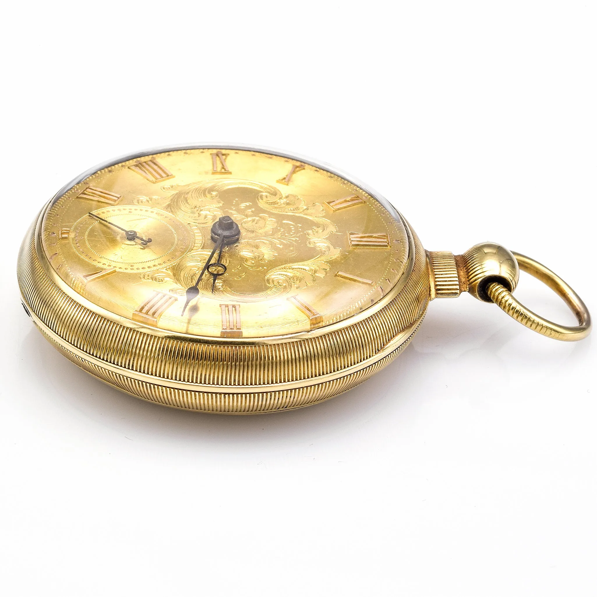 Antique Mid-19th Century Harold & Co. London 18K Gold Fusee Pocket Watch