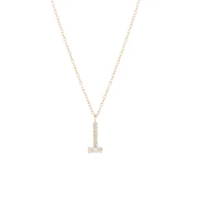 Baguette Diamond Drop Necklace