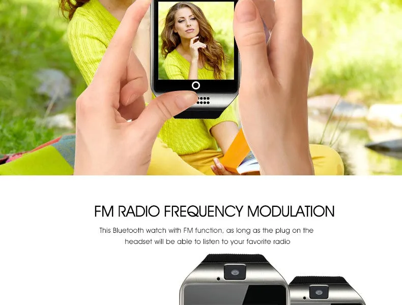 Bluetooth Smart Watch clock With MP3 Camera