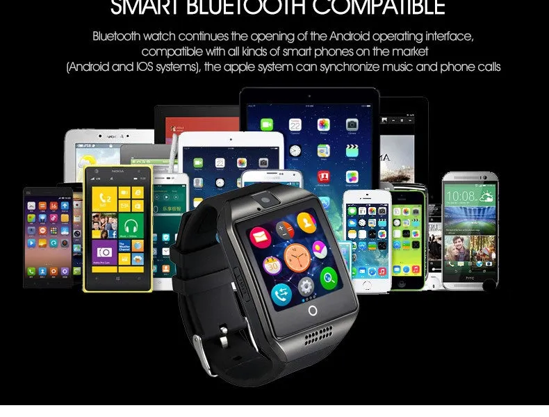 Bluetooth Smart Watch clock With MP3 Camera