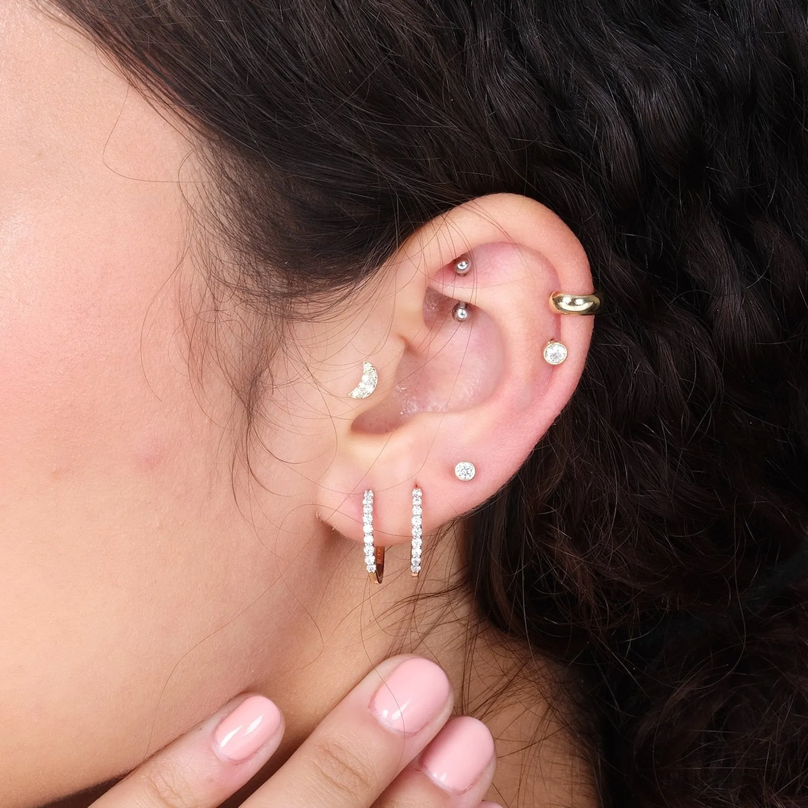 Bubble Hoop Illusion Ear Cuff Earring