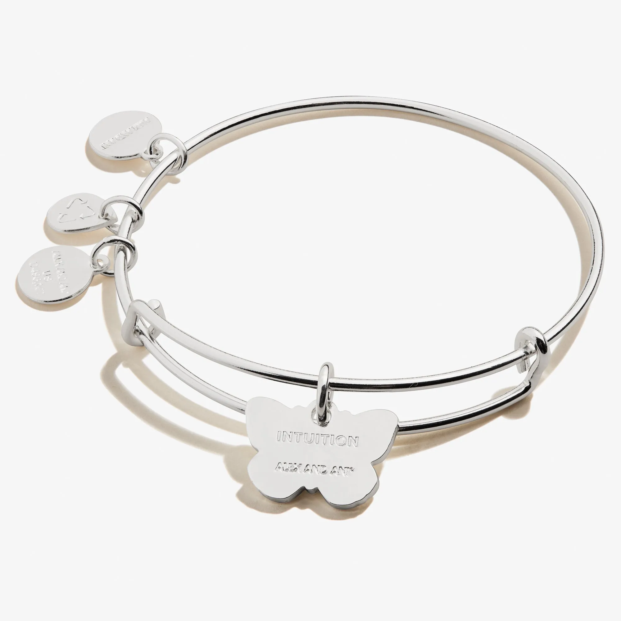 Cabbage White Butterfly Charm Bangle