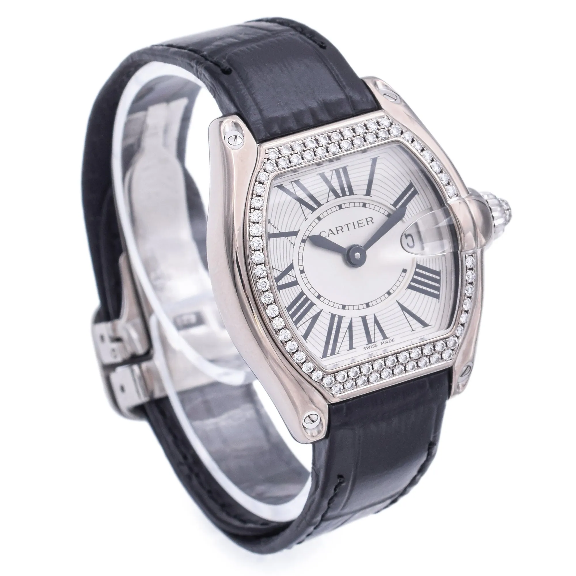 Cartier Roadster 2723 Diamond 18K White Gold Quartz Women's Watch