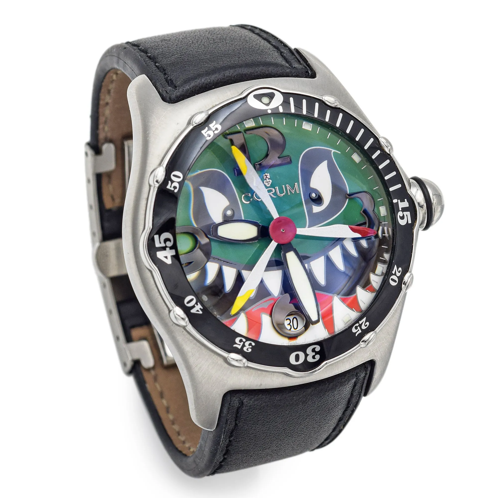 Corum Mens Automatic Bubble Dive Bomber Shark Watch - Special Limited Edition Ref. 82.180.20