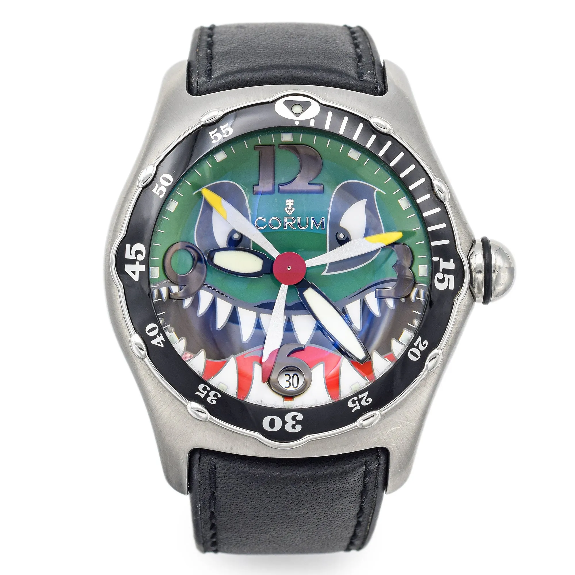 Corum Mens Automatic Bubble Dive Bomber Shark Watch - Special Limited Edition Ref. 82.180.20