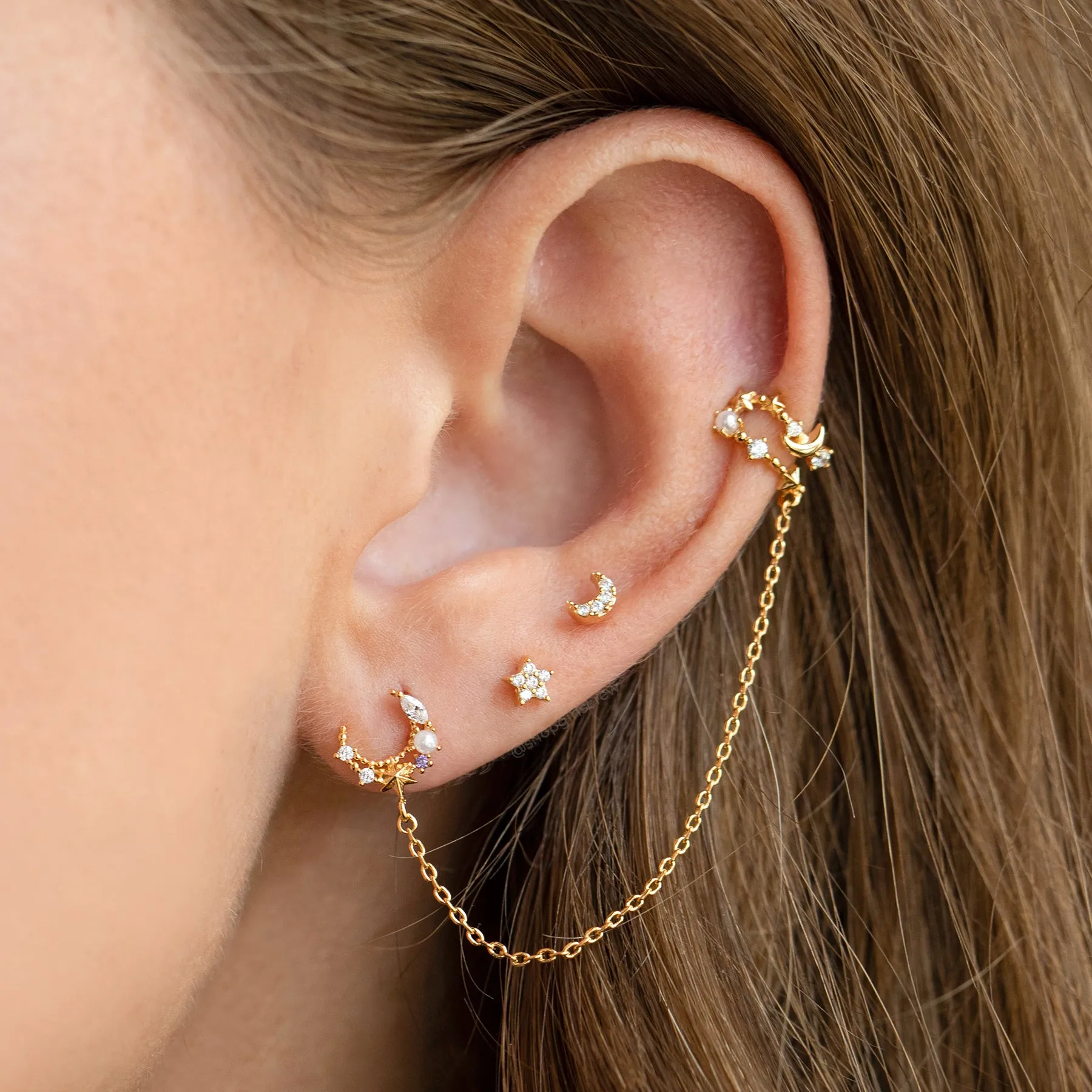 Cosmic Skies Ear Cuff   Stud