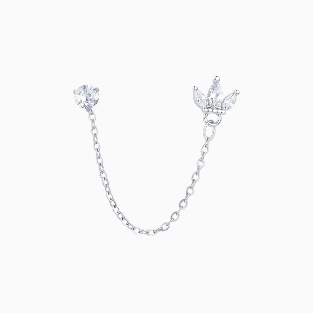 Crown Chain Earring