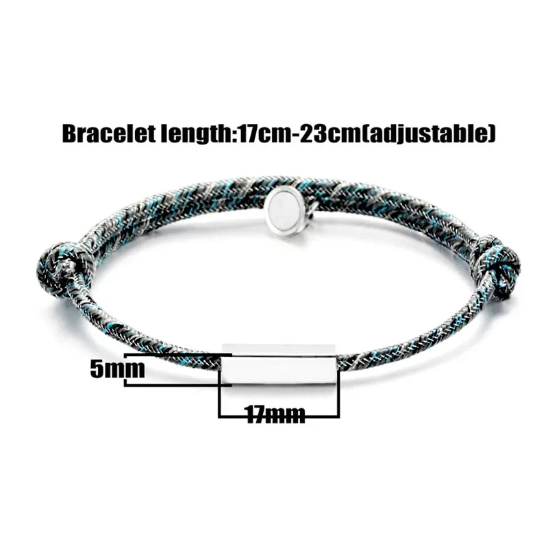 Custom Engrave Stainless Steel Fashion Couple Bracelets