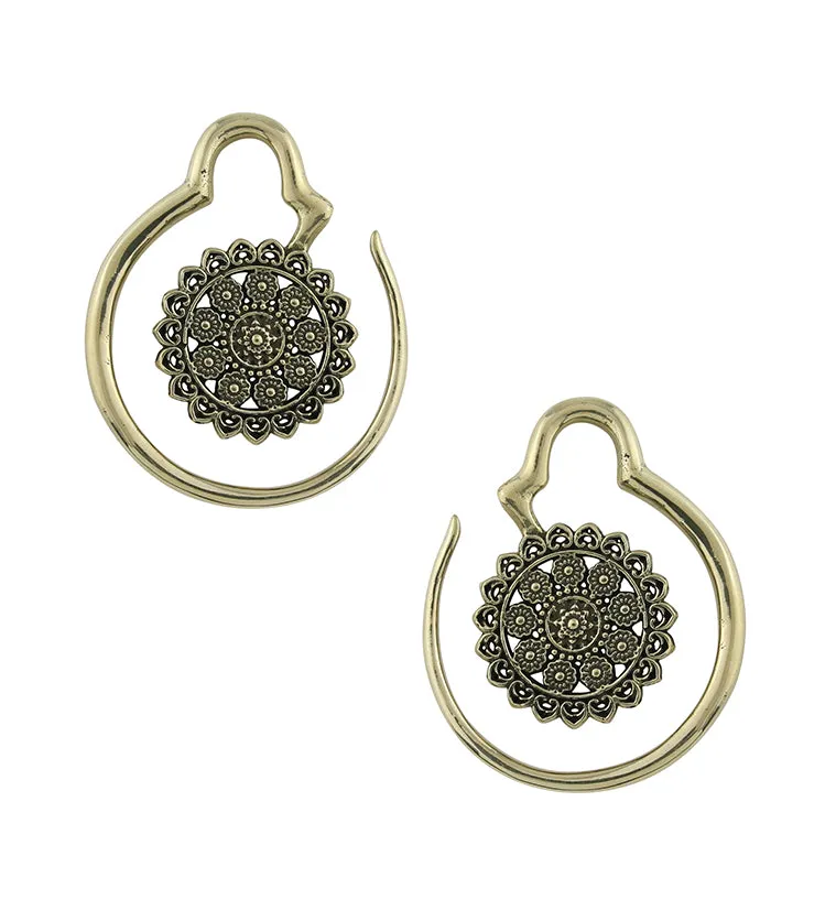 Damask Brass Ear Weights