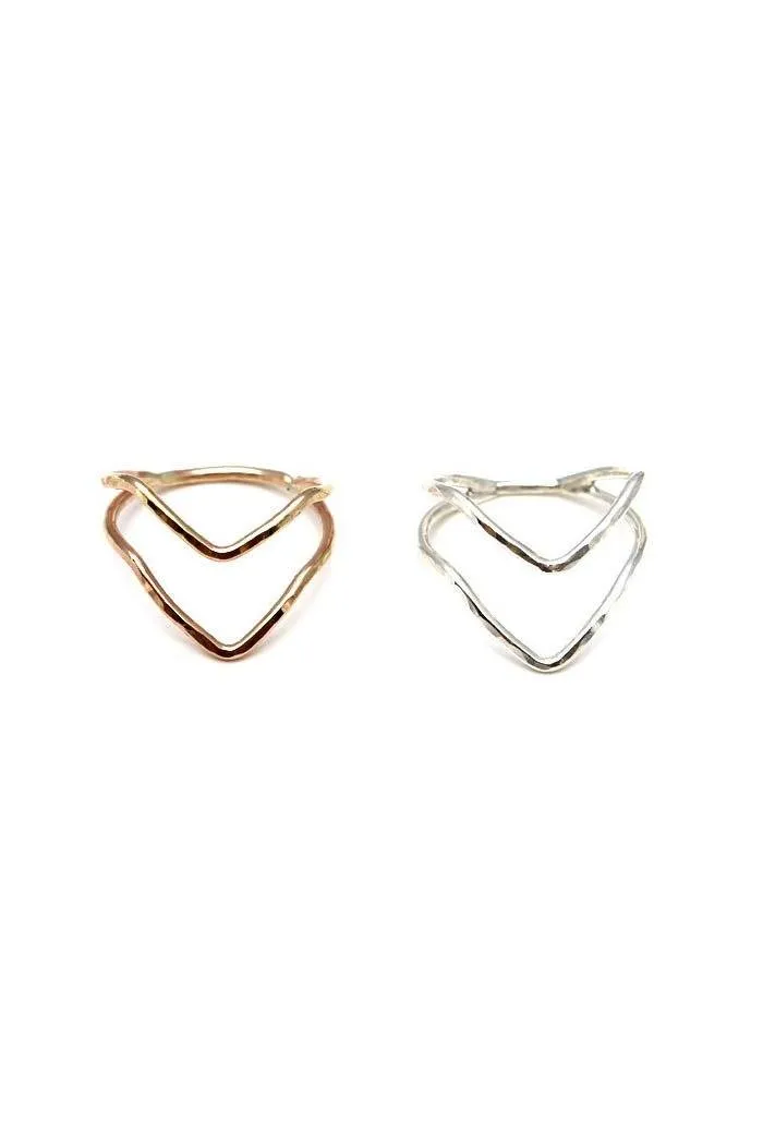 Double Boomerang Ring