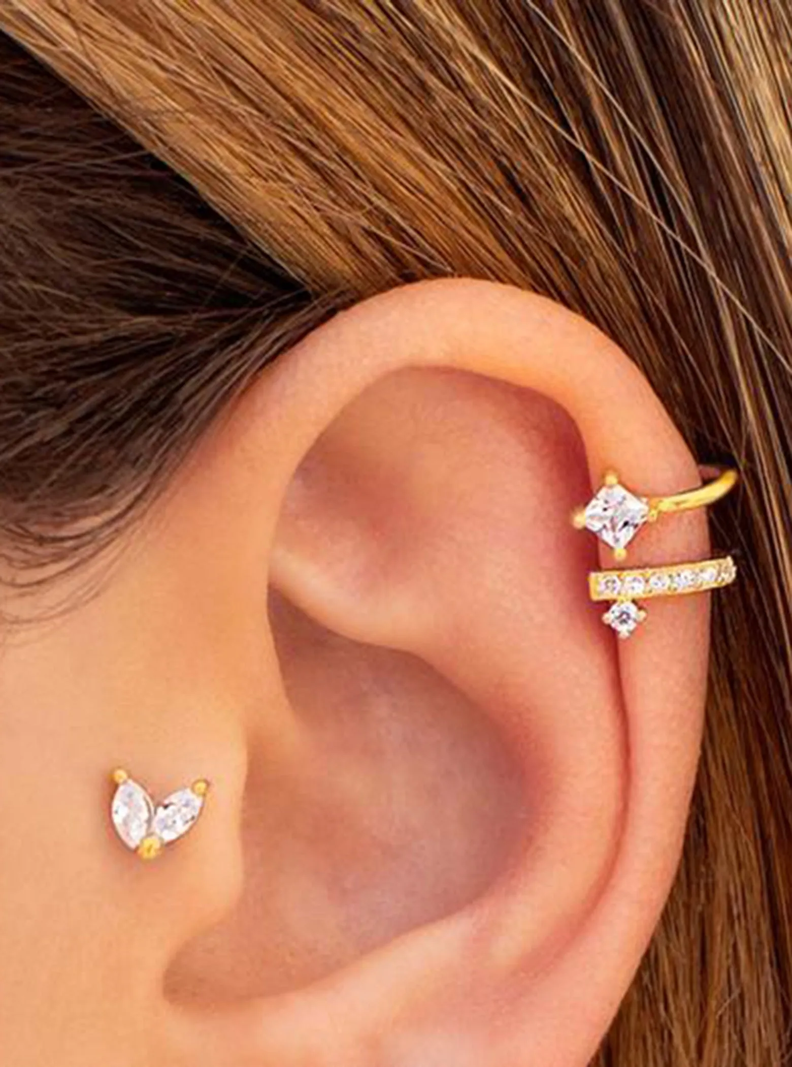 Double Row Ear Cuffs