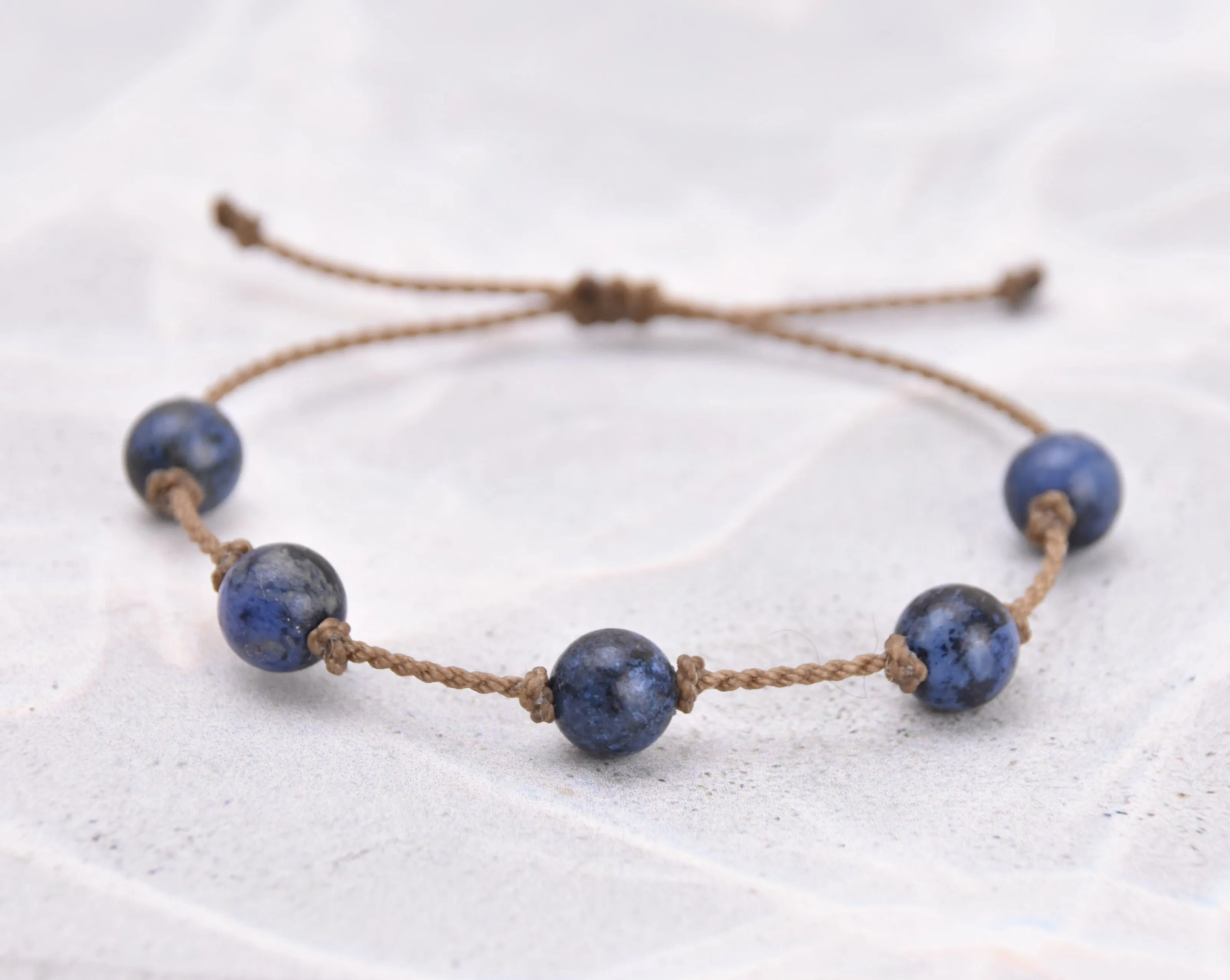 Dumortierite & Pyrite Jade Bracelets