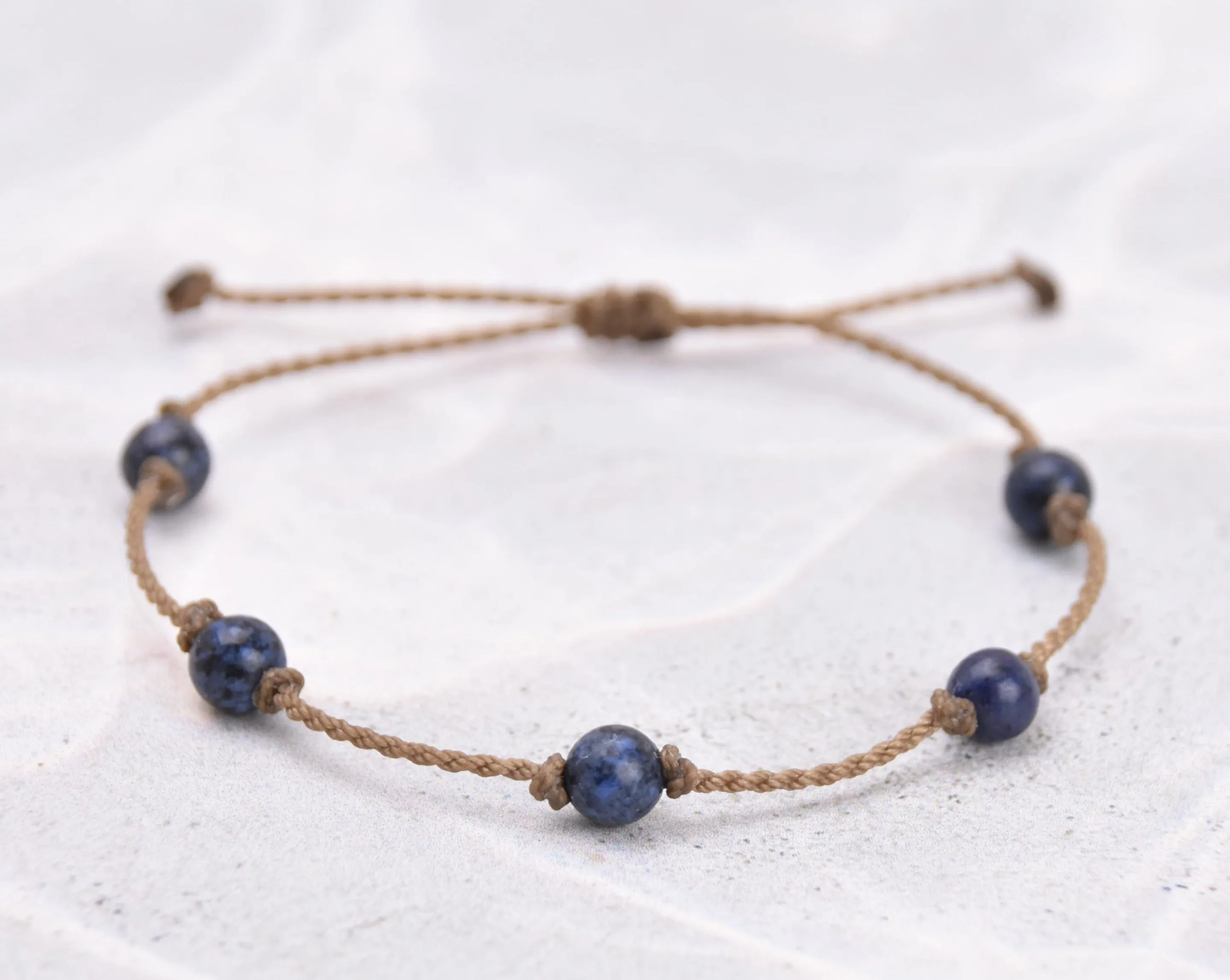 Dumortierite & Pyrite Jade Bracelets