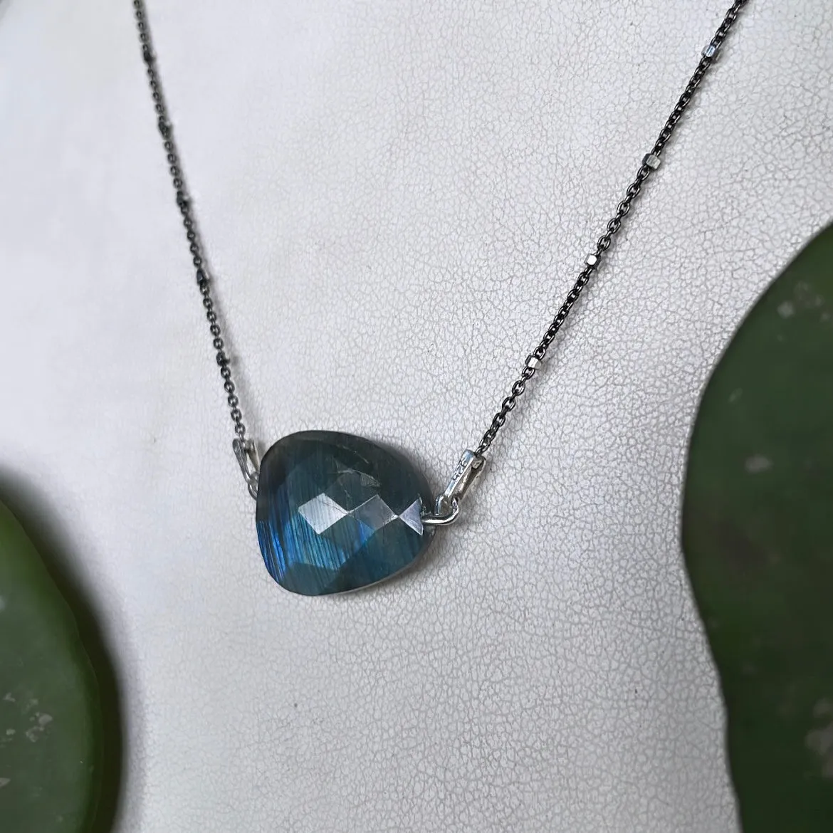 Floating labradorite necklace