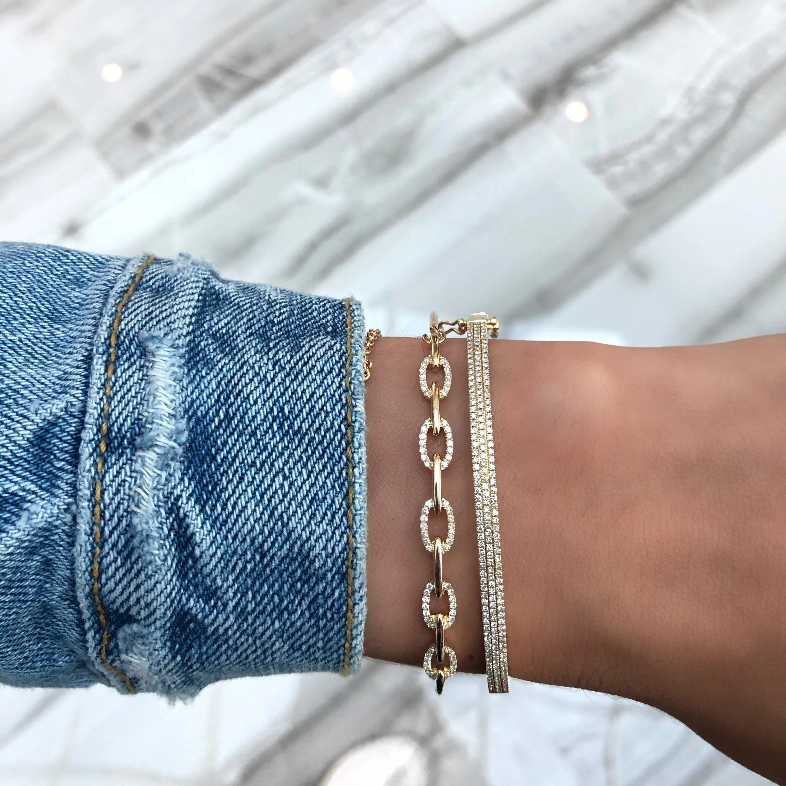 Frida Lock Diamond Bangle