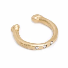 Gold Ear-Cuff with diamonds