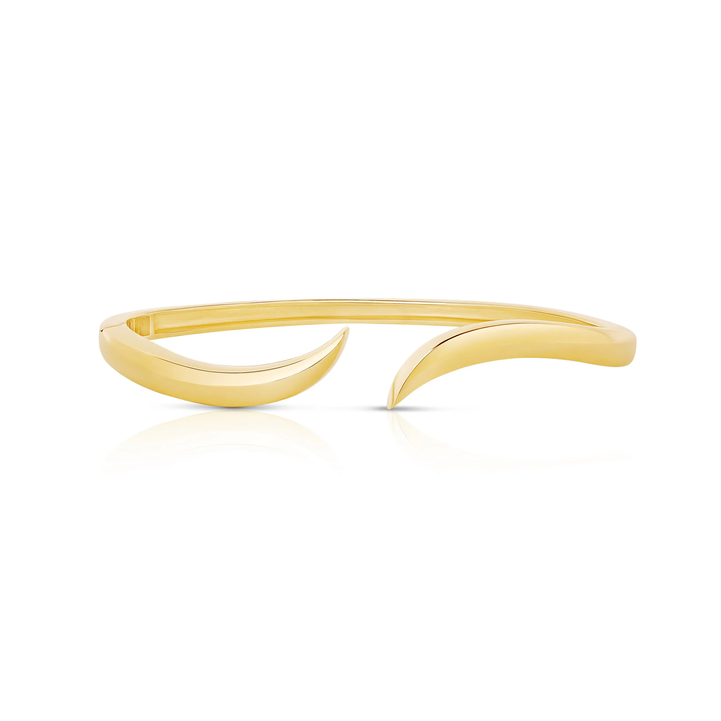 Gold Wave Cuff Bangle