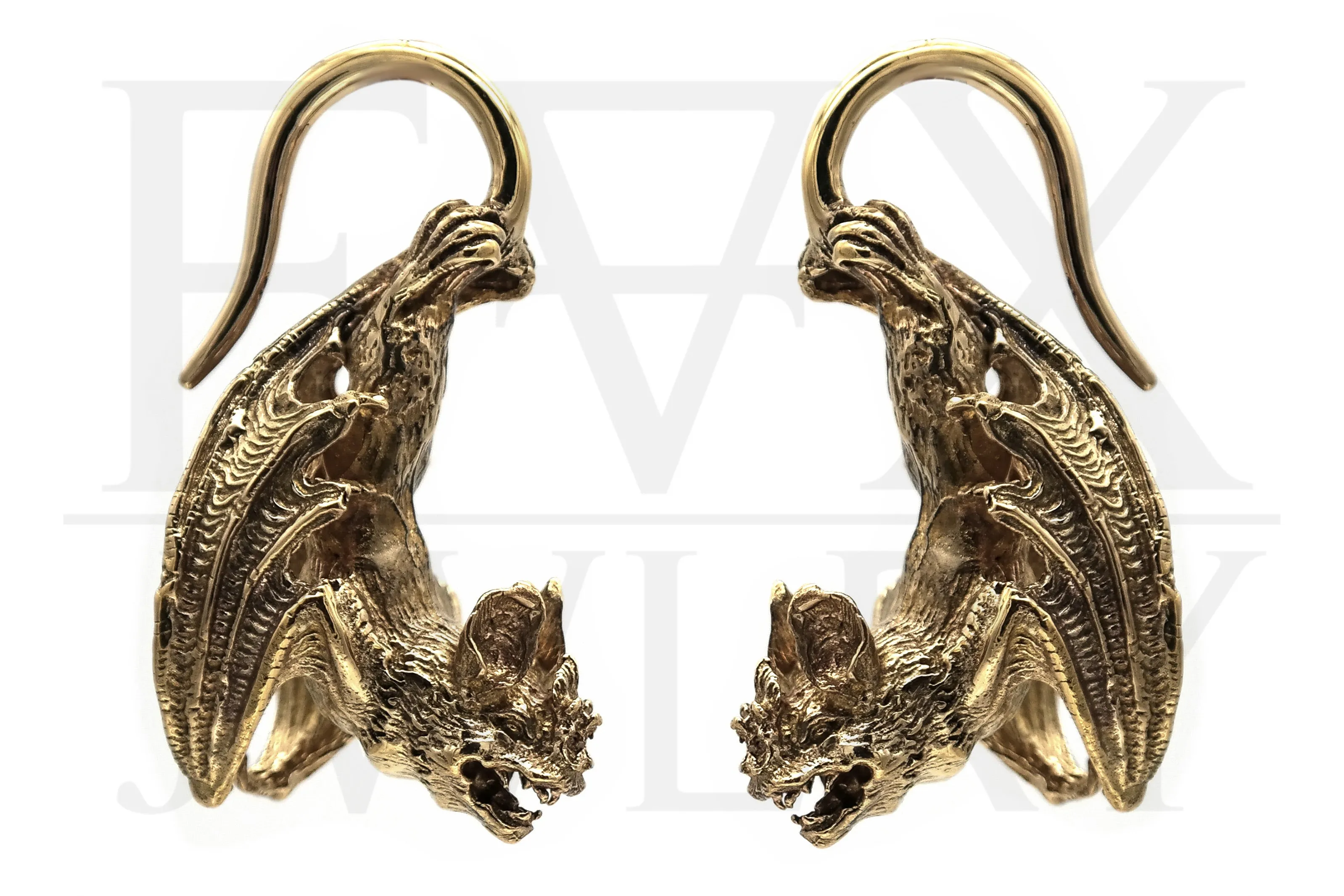 Golden Hanging Bat Ear Weights