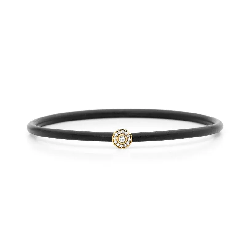 Halo Diamond Neoprene Bangle