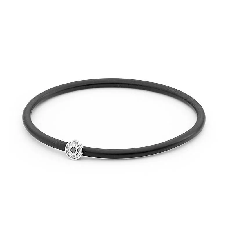 Halo Diamond Neoprene Bangle