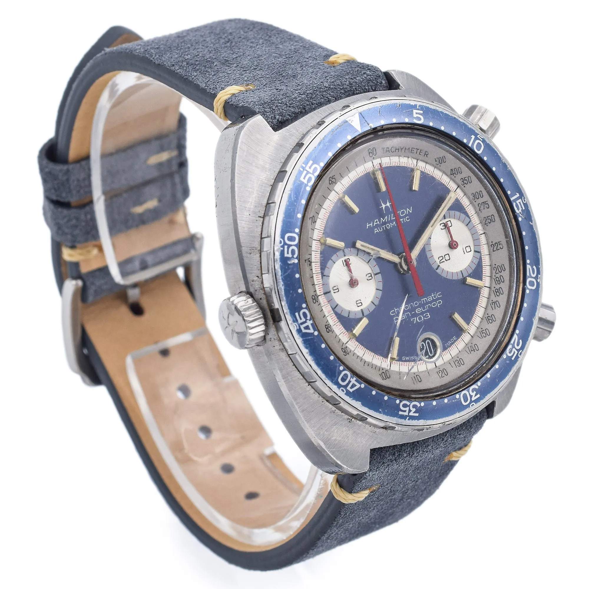 Hamilton Chrono-Matic Pan Europ 703 Chronograph Men's Date Watch Ref. 11003-3